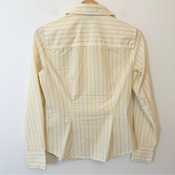 Izod ladies yellow striped button down size small - Picture 5 of 5